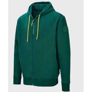 Aston Martin Formula 1 Lifestyle Logo Team Green Full Zip Hoodie Mens 2XL